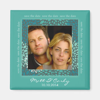 Aimant Pétales contemporaines Turquoise Économie Date Mag