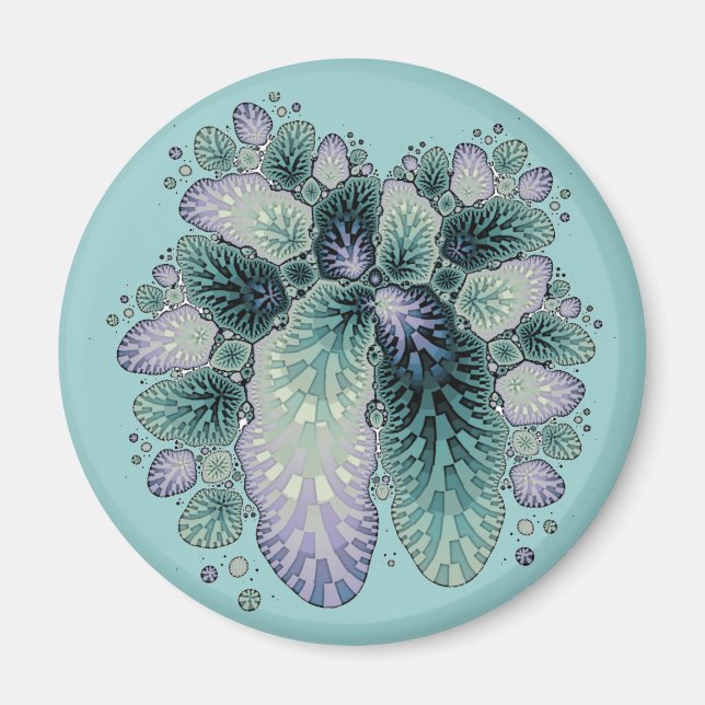 Aimant Pétales fractales (Devant)