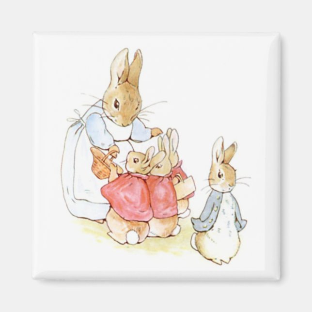 Aimant Peter Rabbit et ses soeurs (par Beatrix Potter) (Devant)