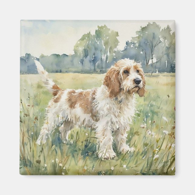 Aimant Petit Basset Griffon Vendéen - PBGV (Devant)