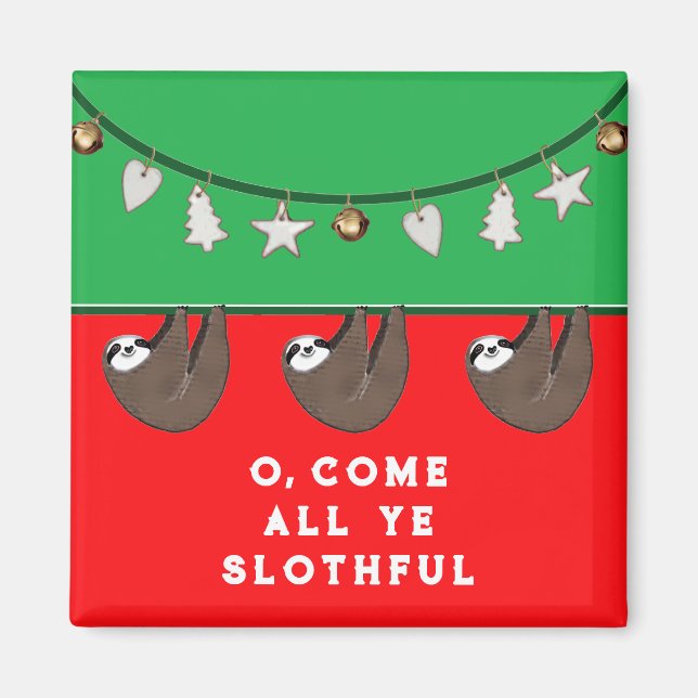 Aimant Petit cadeau drôle dans une chaussette (Devant)