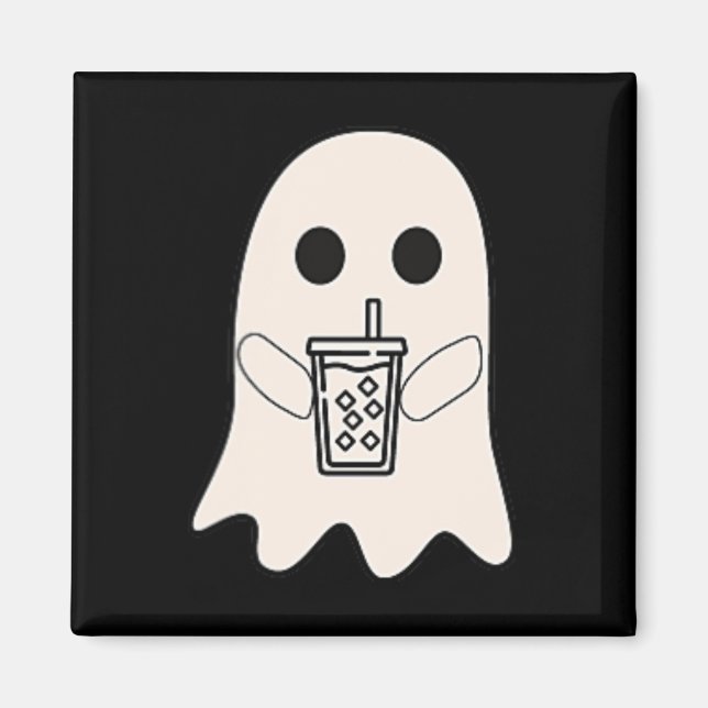 Aimant Petit café glacé Ghost Costume d'Halloween (Devant)