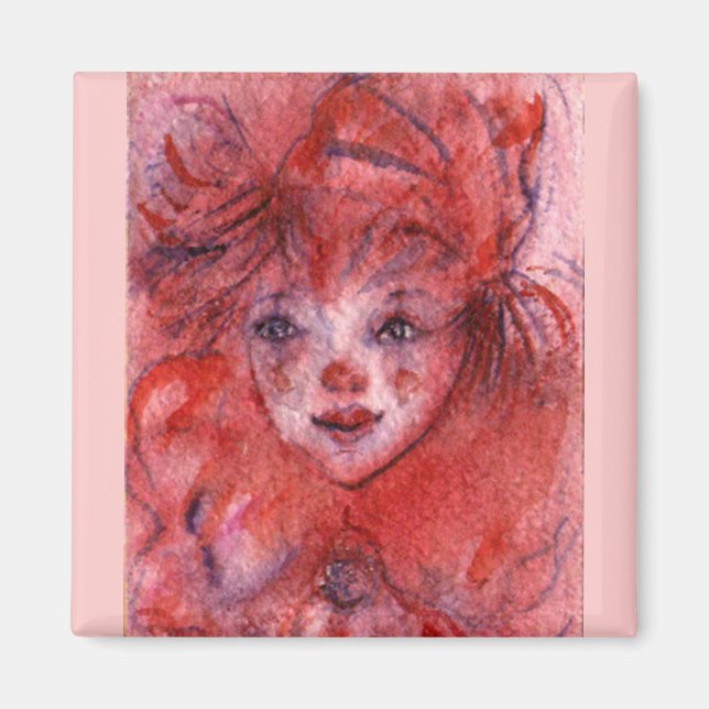 AIMANT PETIT CLOWN ROUGE (Devant)