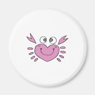 Aimant petit crabe de coeur mignon
