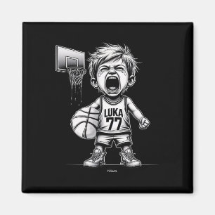 Aimant Petit cri Luka en pleurant avec le cerceau