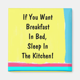 Aimant Petit déjeuner dans l'aimant de lit
