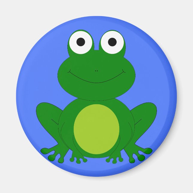 Aimant Petit étang de grenouille funky (Devant)