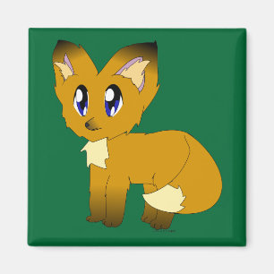 Aimant Petit Fox délabré mignon