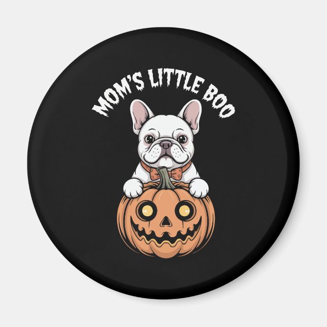 Aimant Petit garçon de maman French Bulldog Hallowen (Devant)