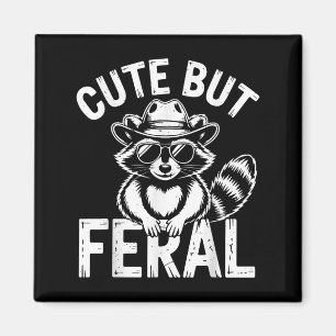 Aimant Petit Garçon mignonne Mais Feral Raccoon Cowboy Tr