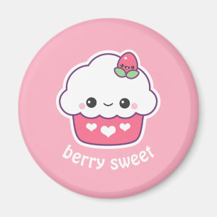 Aimant Petit gâteau de fraise de Kawaii