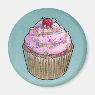Aimant Petit gâteau rose