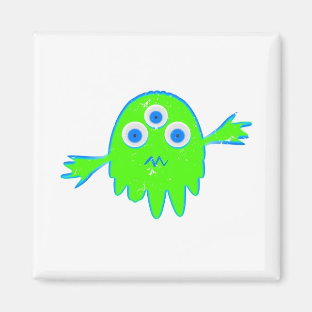 Aimant Petit monstre radioactif (Devant)