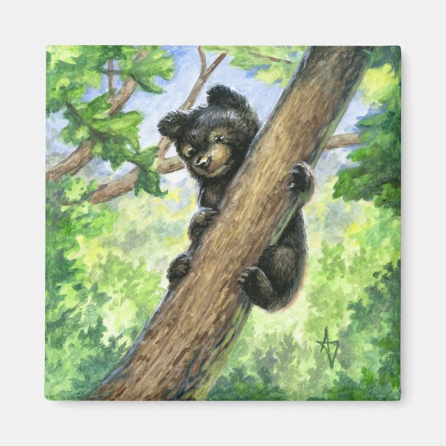 Aimant Petit ours avec vue (Devant)