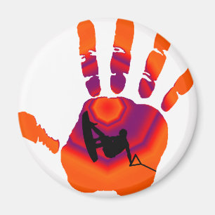 Aimant Petit pain orange de Wakeboard