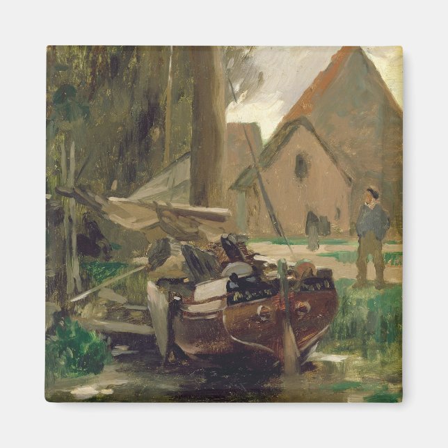 Aimant Petit port avec bateau (Devant)