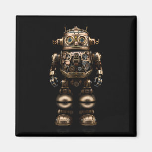 Aimant Petit robot mécanique style Steampunk
