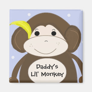 Aimant Petit singe avec une phrase mignonne