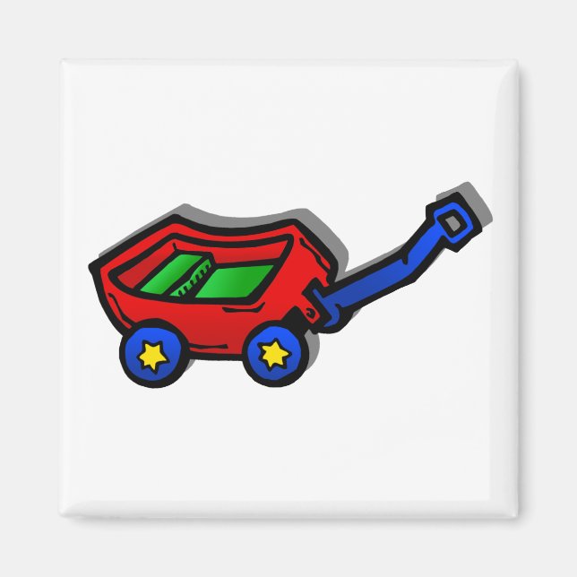 Aimant petit wagon rouge (Devant)
