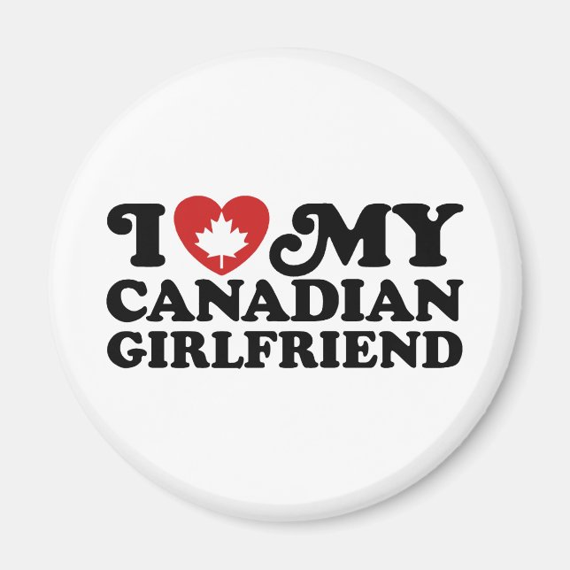 Aimant Petite amie canadienne (Devant)