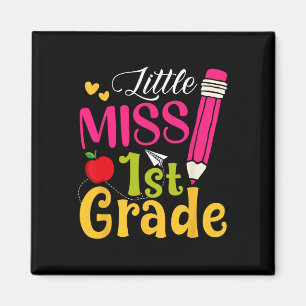 Aimant Petite demoiselle 1re année Mignonne Ck À l'école