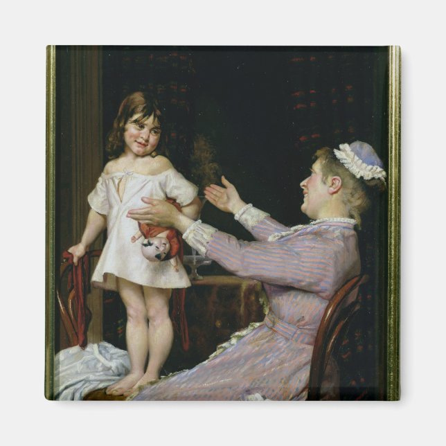 Aimant Petite fille avec une poupée et son infirmière, 18 (Devant)