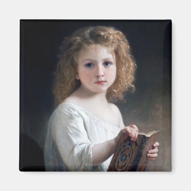 Aimant Petite fille, Bouguereau (Devant)