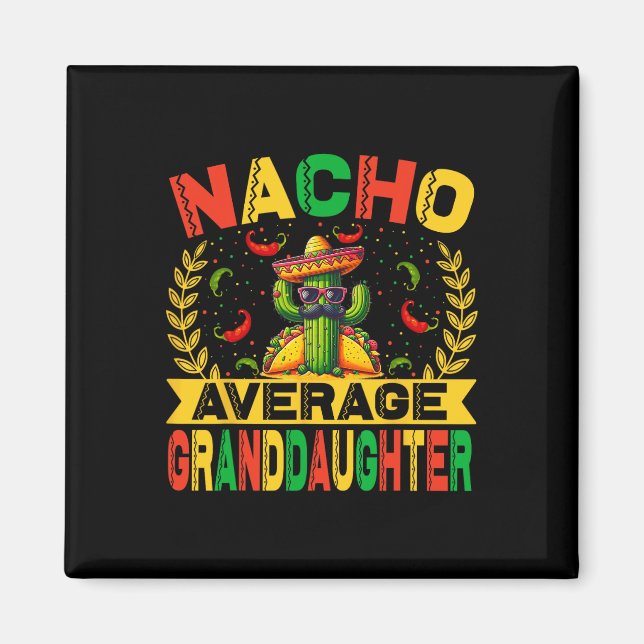Aimant Petite-fille moyenne drôle de nacho Cinco De Mayo  (Devant)