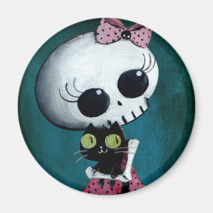 Aimant Petite Mlle Death - beauté de Halloween