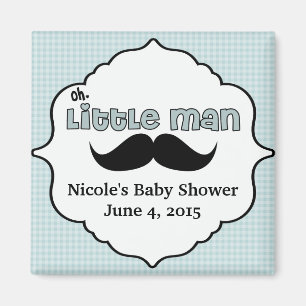 Aimant Petite moustache d'homme de beau baby shower