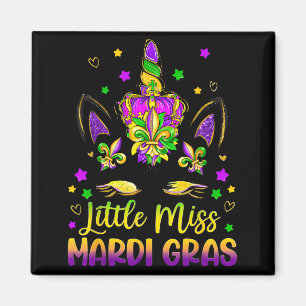 Aimant Petite Princesse Licorne Mardi Gras Fille Mignonne