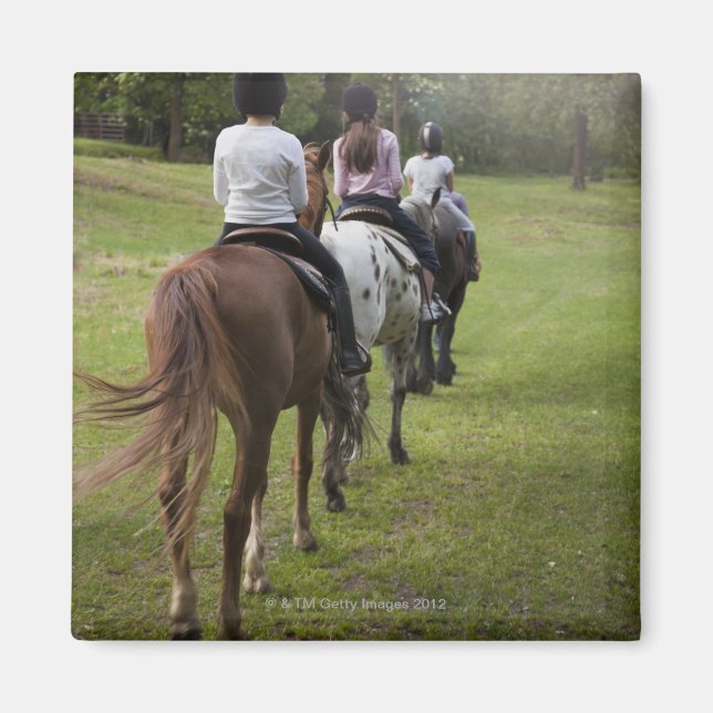Aimant Petites filles à cheval (Devant)