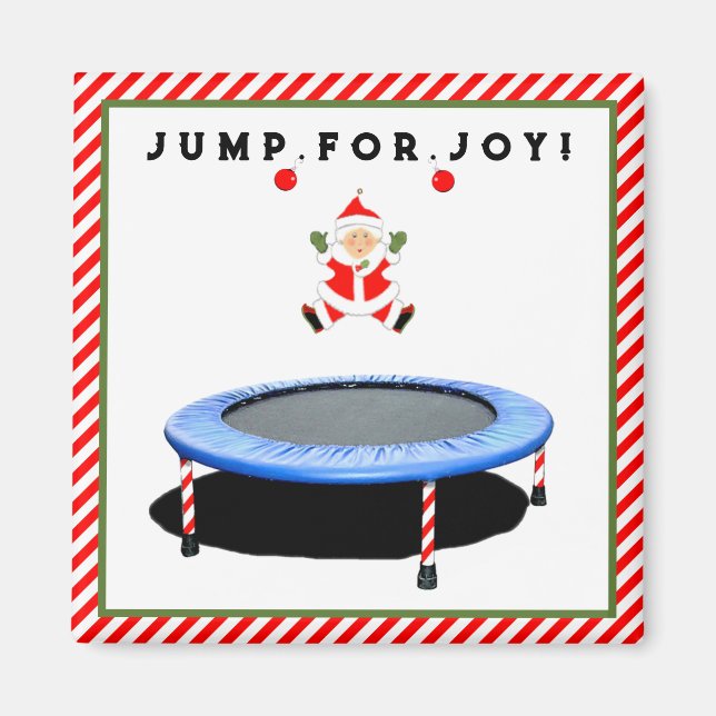 Aimant Petits cadeaux de gymnastique sur trampoline (Devant)
