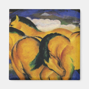 Aimant Petits chevaux jaunes 1912 par Franz Marc