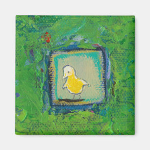 Aimant Petits oiseaux expressifs - apprenant toujours -