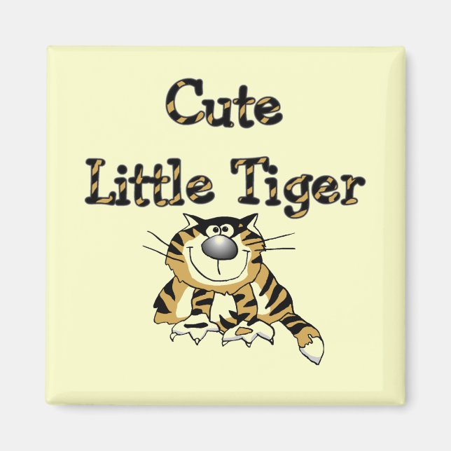 Aimant Petits T-shirts et cadeaux mignons de tigre (Devant)