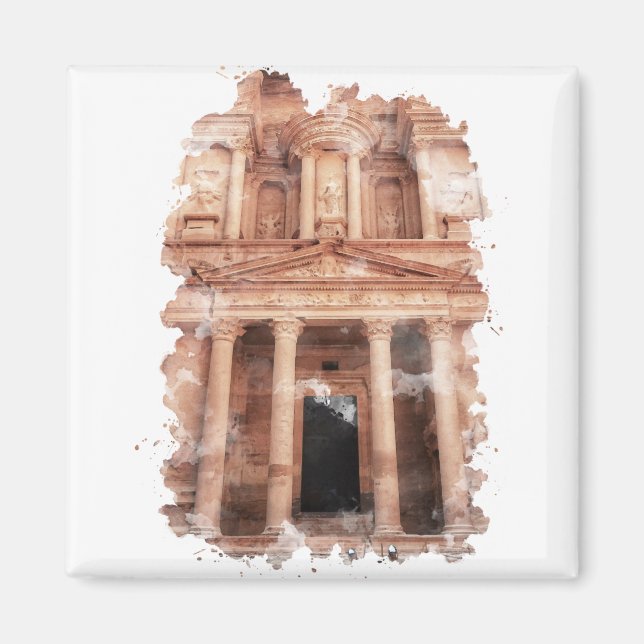 Aimant Petra Jordan Watercolor Art (Devant)