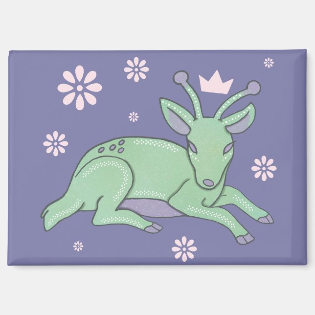 Aimant Peuple de cerfs extraterrestres Art folklorique |  (Recto)