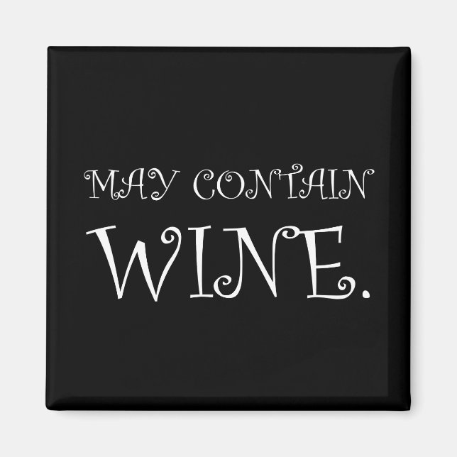 Aimant Peut Contenir Du Vin Drôle Blanc (Devant)