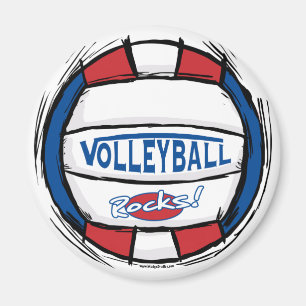 Aimant Peut-on creuser le volley-ball Blue Red
