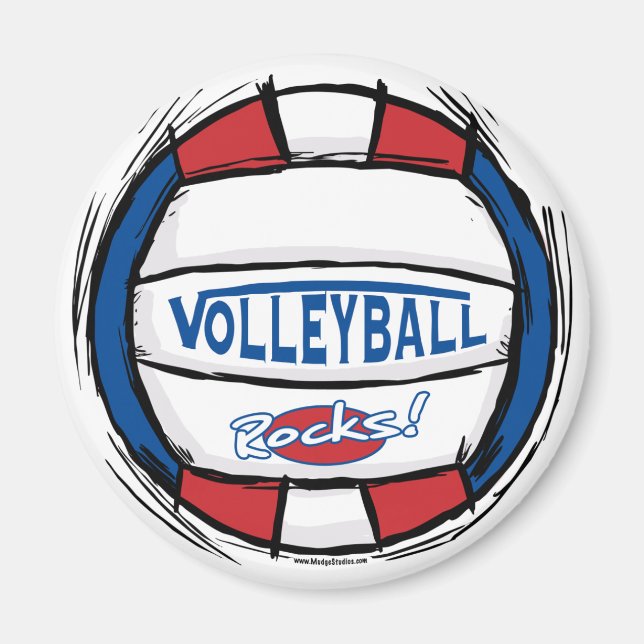 Aimant Peut-on le creuser Volleyball Blue Red (Devant)