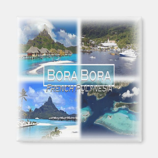 Aimant PF0024 Océanie, Polynésie française, réfrigérateur (Devant)