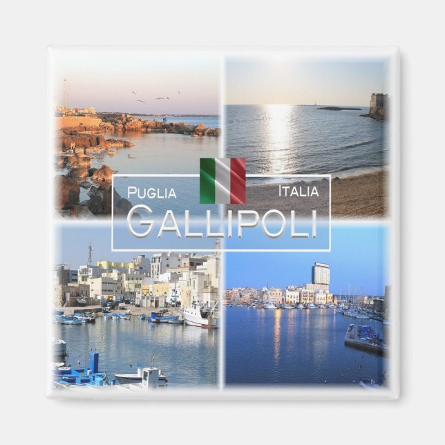 Aimant PGL017 GALLIPOLI, SALENTO, Pouilles, Frigo (Devant)
