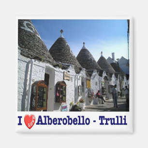 Aimant PGL024 ALBEROBELLO, TRULLI, Pouilles, Frigo