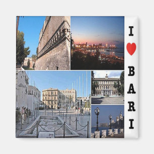 Aimant PGL039 BARI I Love, Pouilles, Italie, Frigo