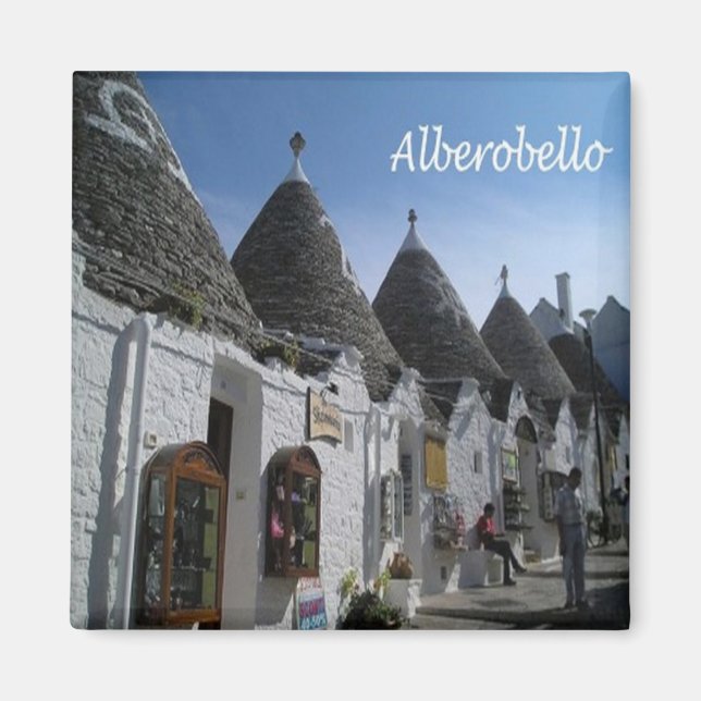 Aimant PGL042 ALBEROBELLO, I TRULLI, Apulia, Frigo (Devant)