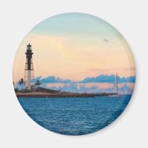 Aimant Phare au coucher du soleil