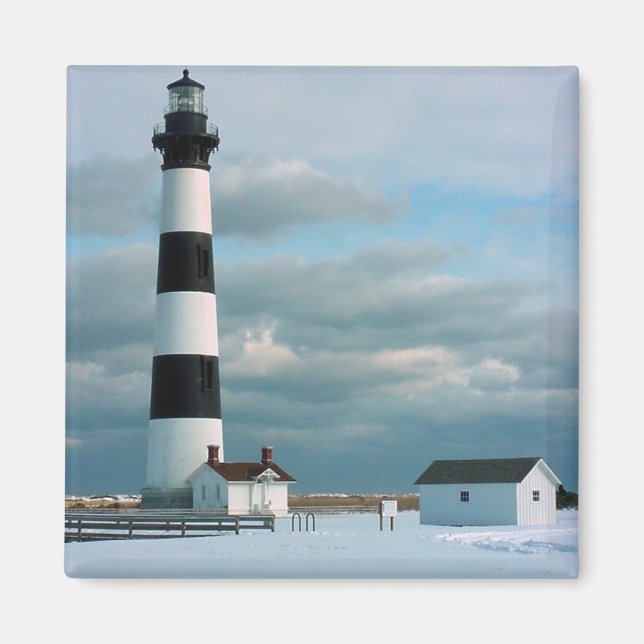 Aimant Phare Bodie avec neige, Banques extérieures, NC (Devant)