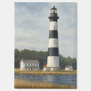 Aimant Phare de Bodie Island Aquarelle
