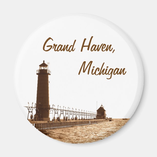 Aimant phare de grand haven michigan (Devant)